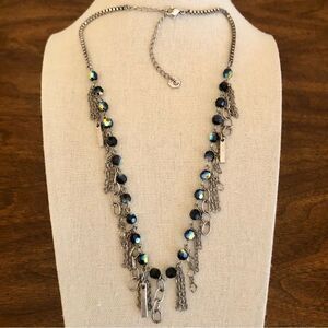 Touchstone Crystal | Fringe Collar - Black Necklace | 18” Adjustable